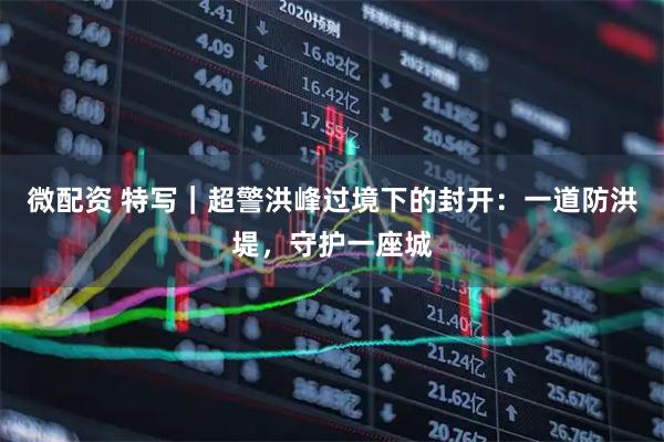 微配资 特写｜超警洪峰过境下的封开：一道防洪堤，守护一座城